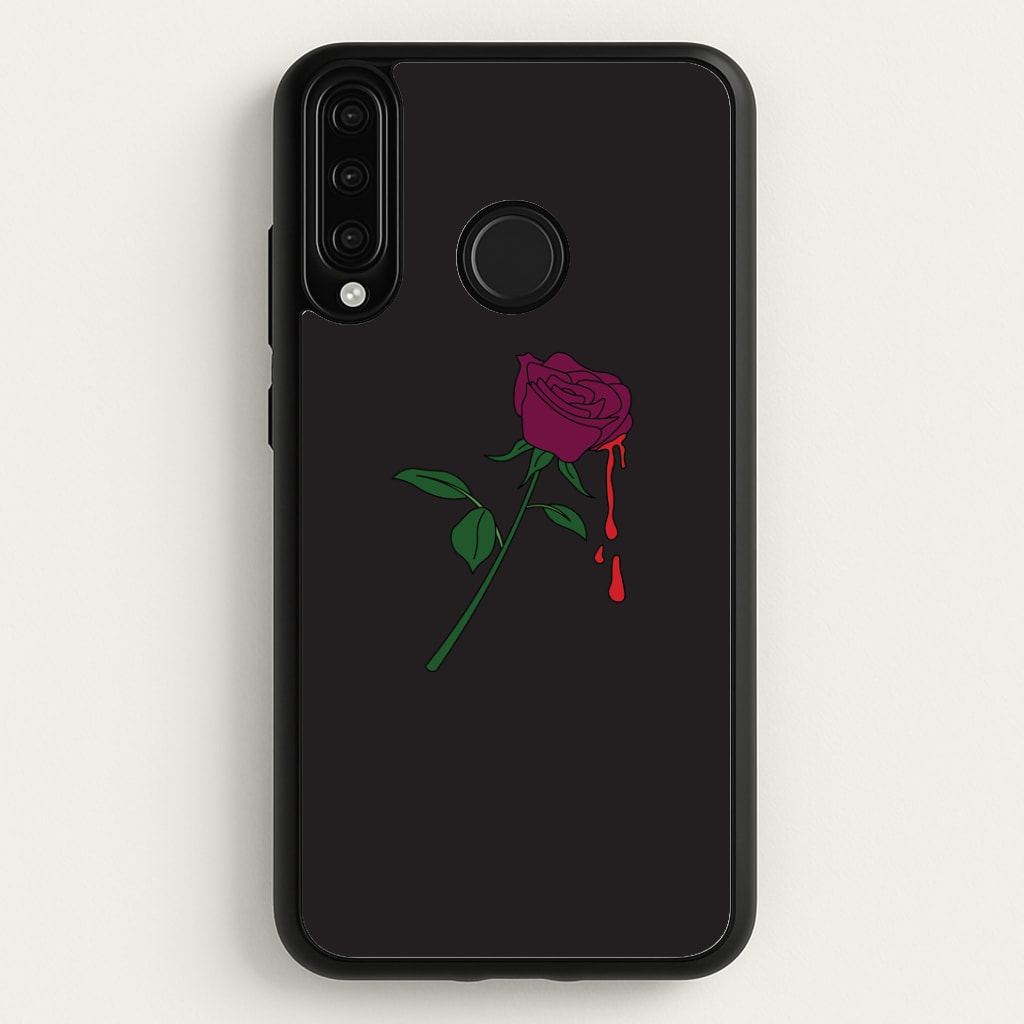 Dark Pink Rose Huawei P30 Lite Case