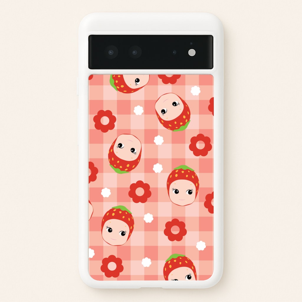 Strawberry Angel Pattern Google Pixel 6 Case