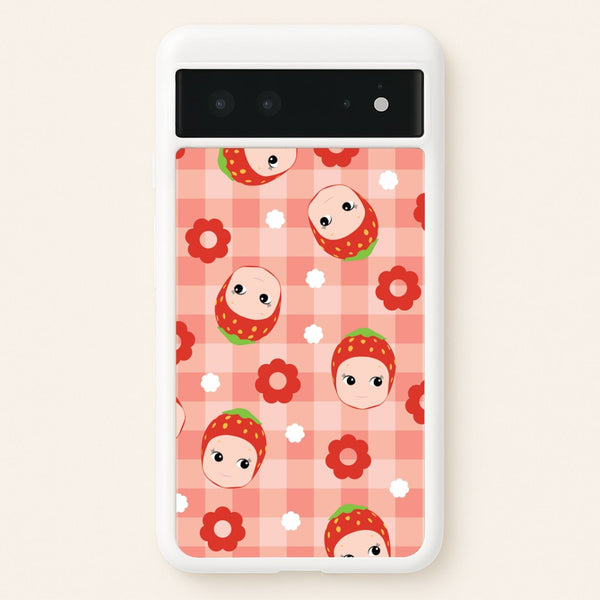 Strawberry Angel Pattern Google Pixel 6 Case