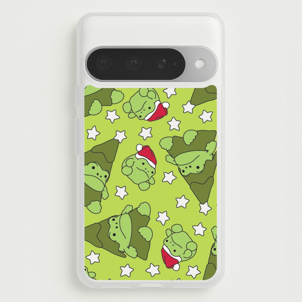 Christmas Frogs And Stars Plush Pattern Google Pixel 10 Pro XL Case