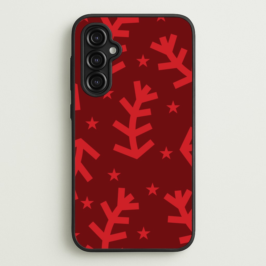 Abstract Ferns And Snowflakes Pattern Galaxy A14 Case