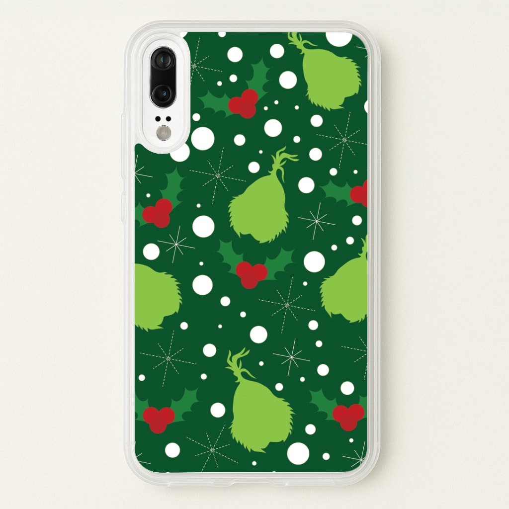 Green Creature Christmas Pattern Huawei P20 Case