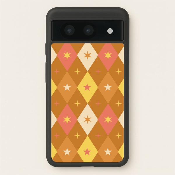 Retro Christmas Argyle Pattern Google Pixel 8a Case
