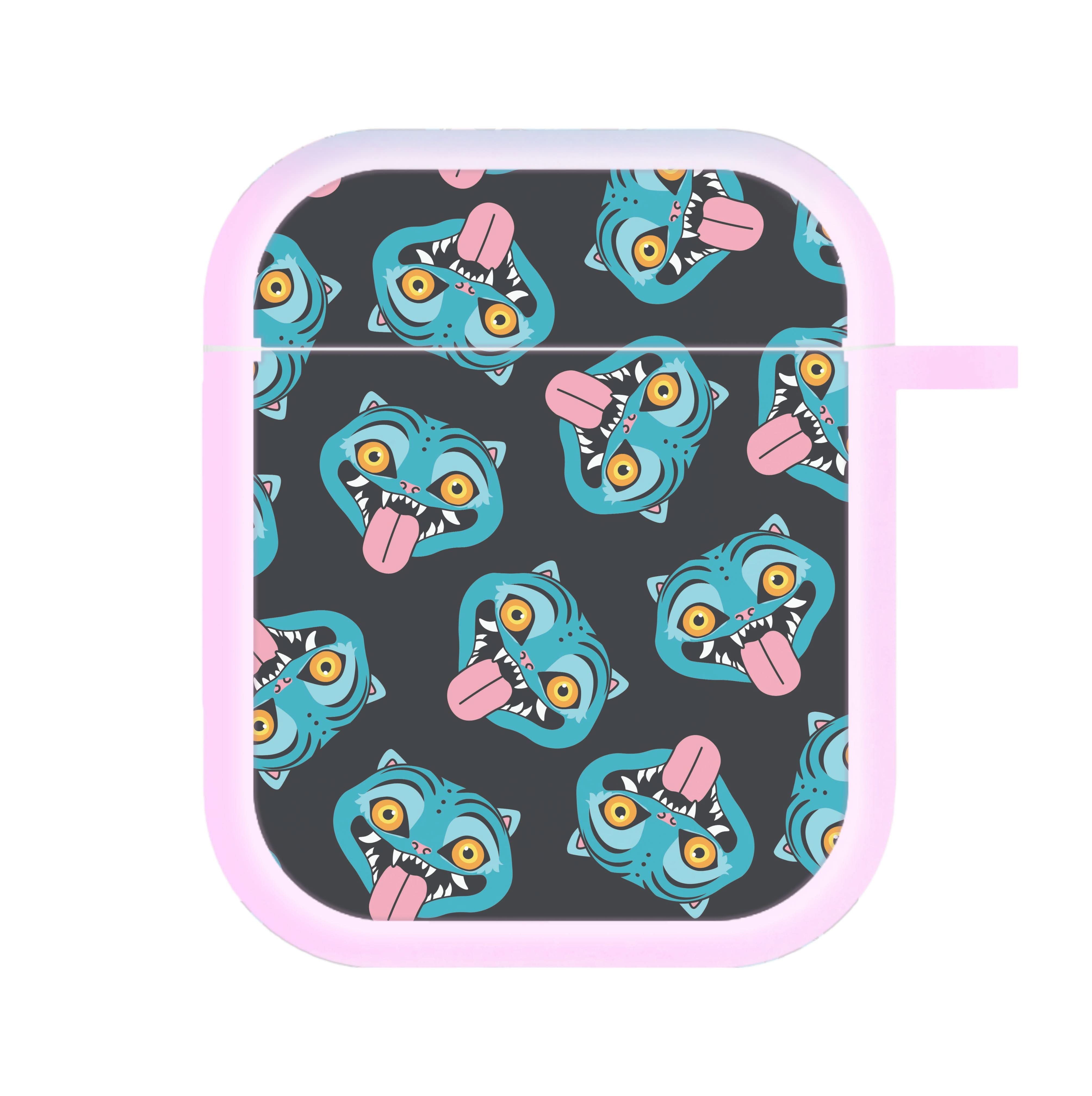 Demon Cat Pattern AirPods Case