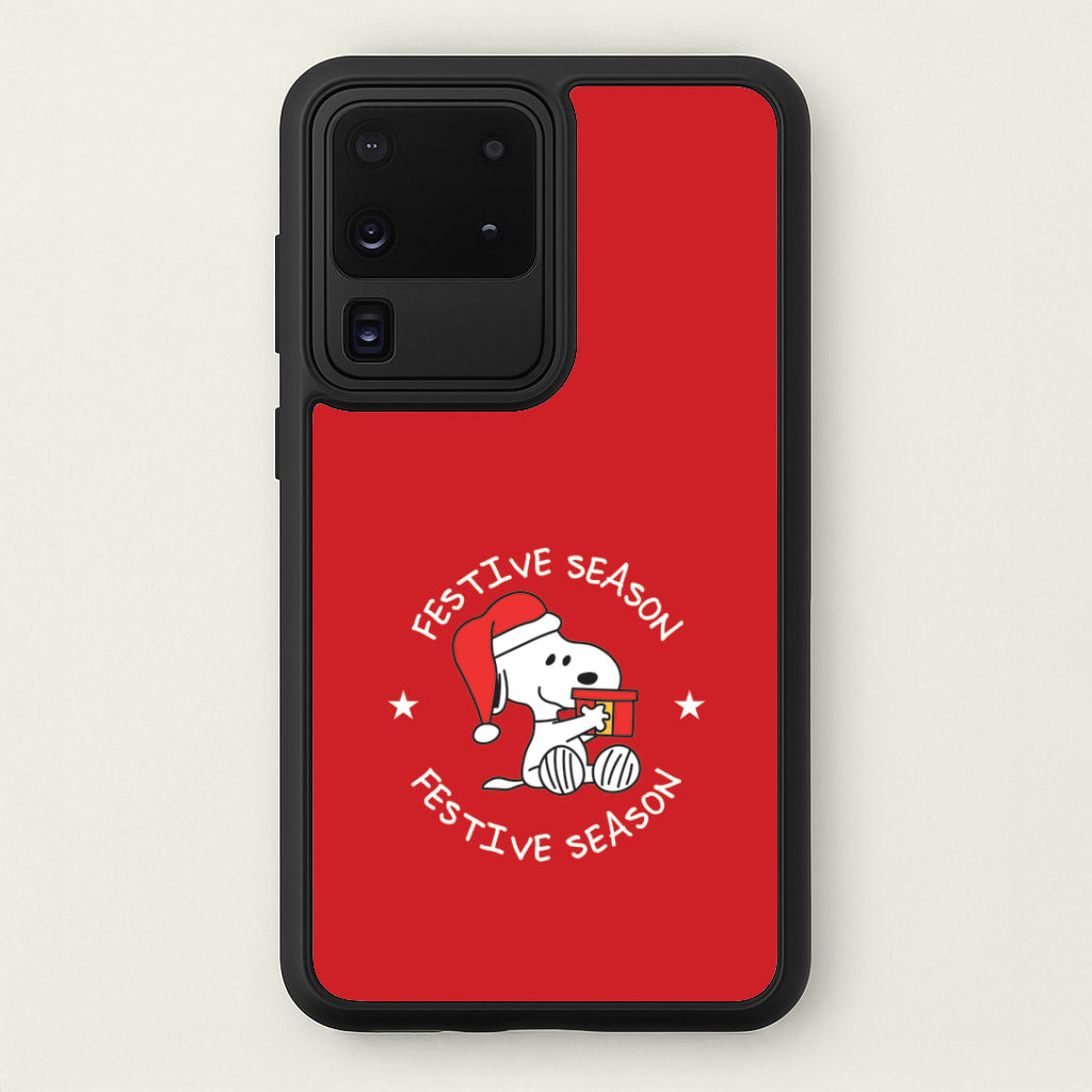 Cartoon Beagle Festive Season Galaxy S20 Ultra Case