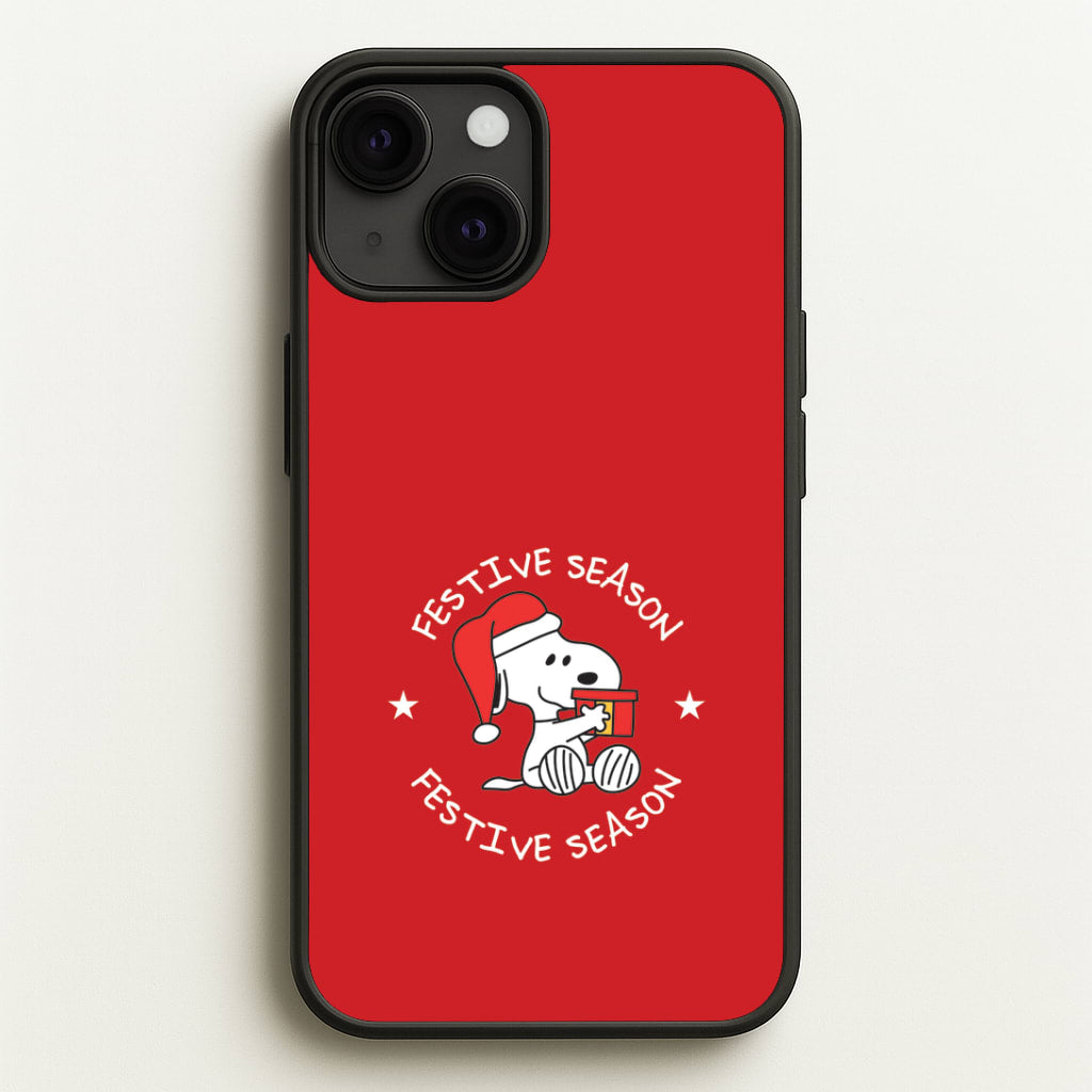 Cartoon Beagle Festive Season iPhone 13 Mini Case
