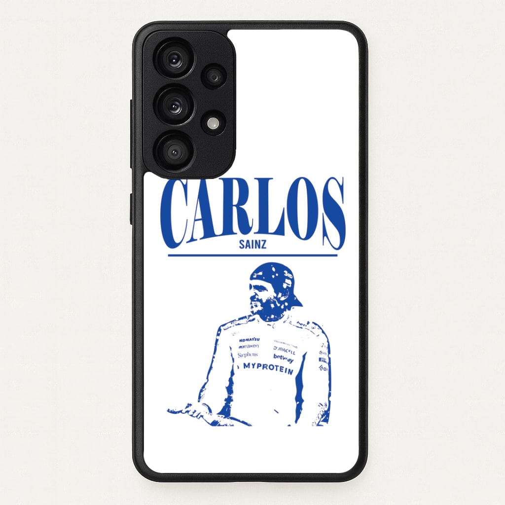 Carlos White And Blue Galaxy A53 Case