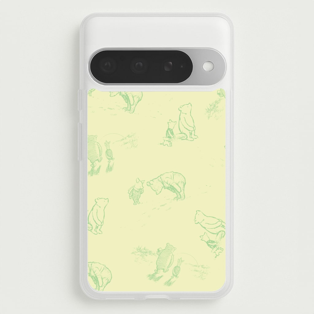 Sketched Winnie Pattern Google Pixel 10 Pro XL Case