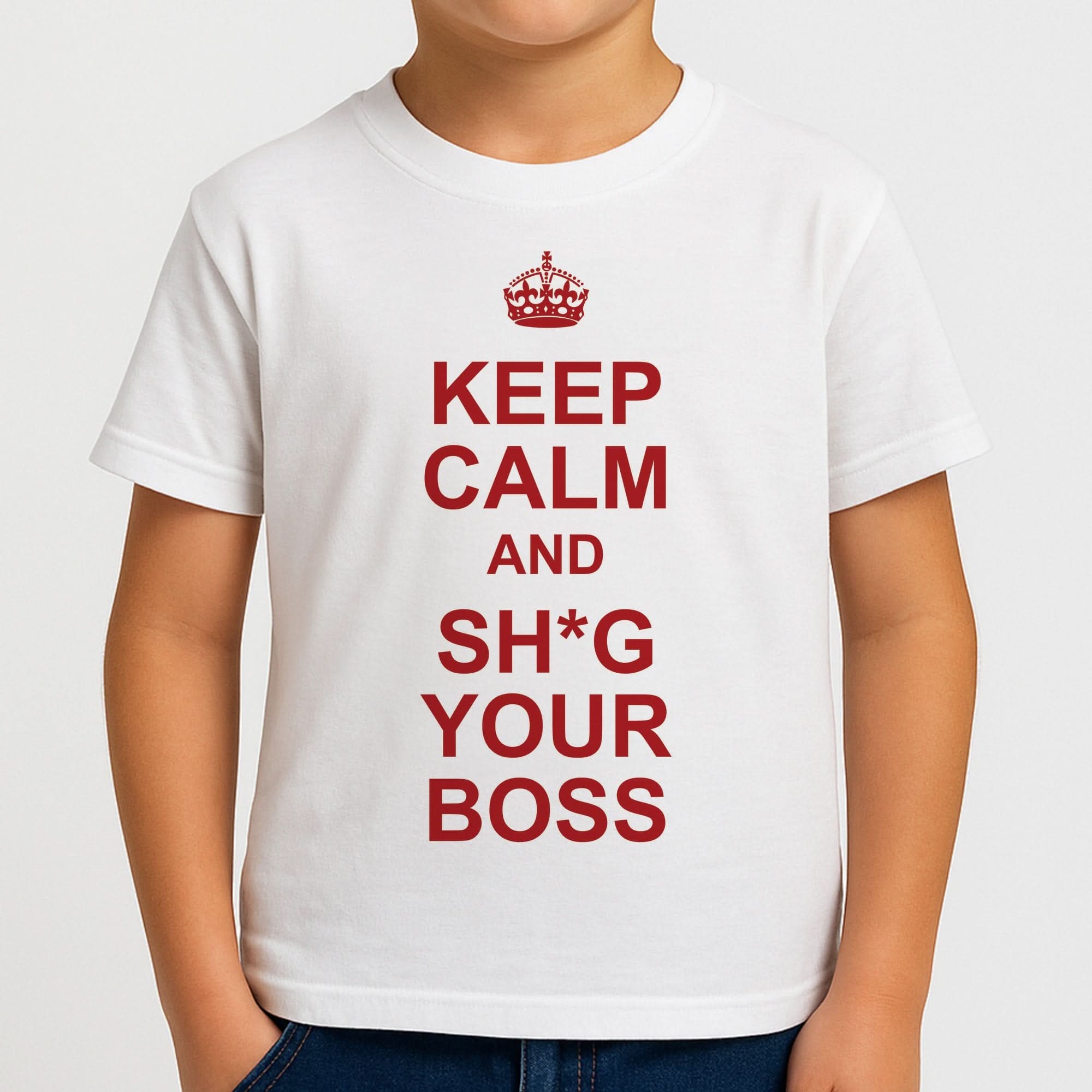 Keep Calm With Your Boss Boys T-Shirt