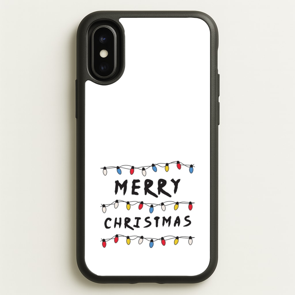 Merry Christmas String Lights iPhone X / XS Case