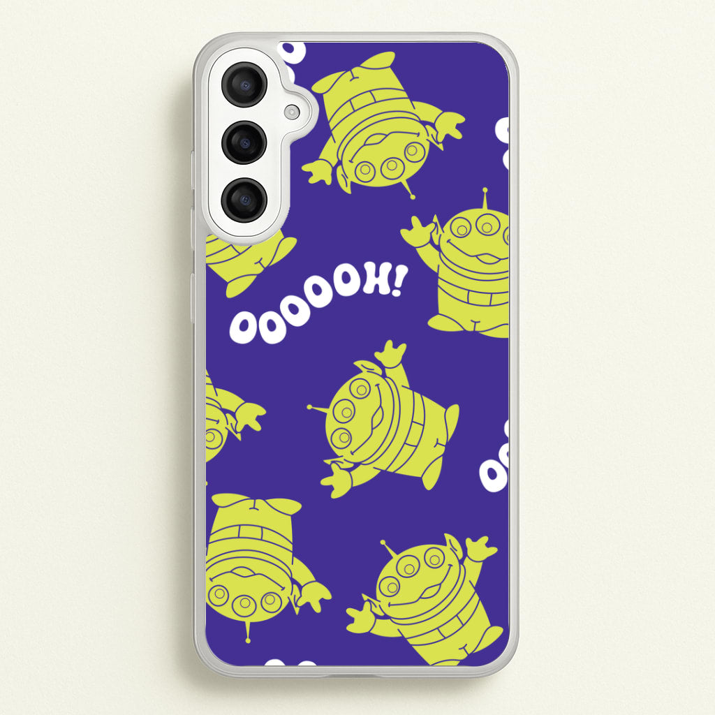 Toy Aliens Silhouette Pattern Galaxy A34 Case