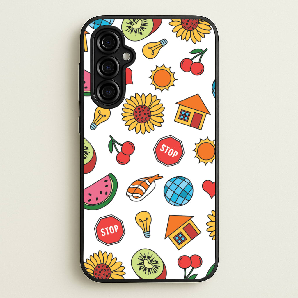 Harry Stickers Pattern Galaxy A54 Case