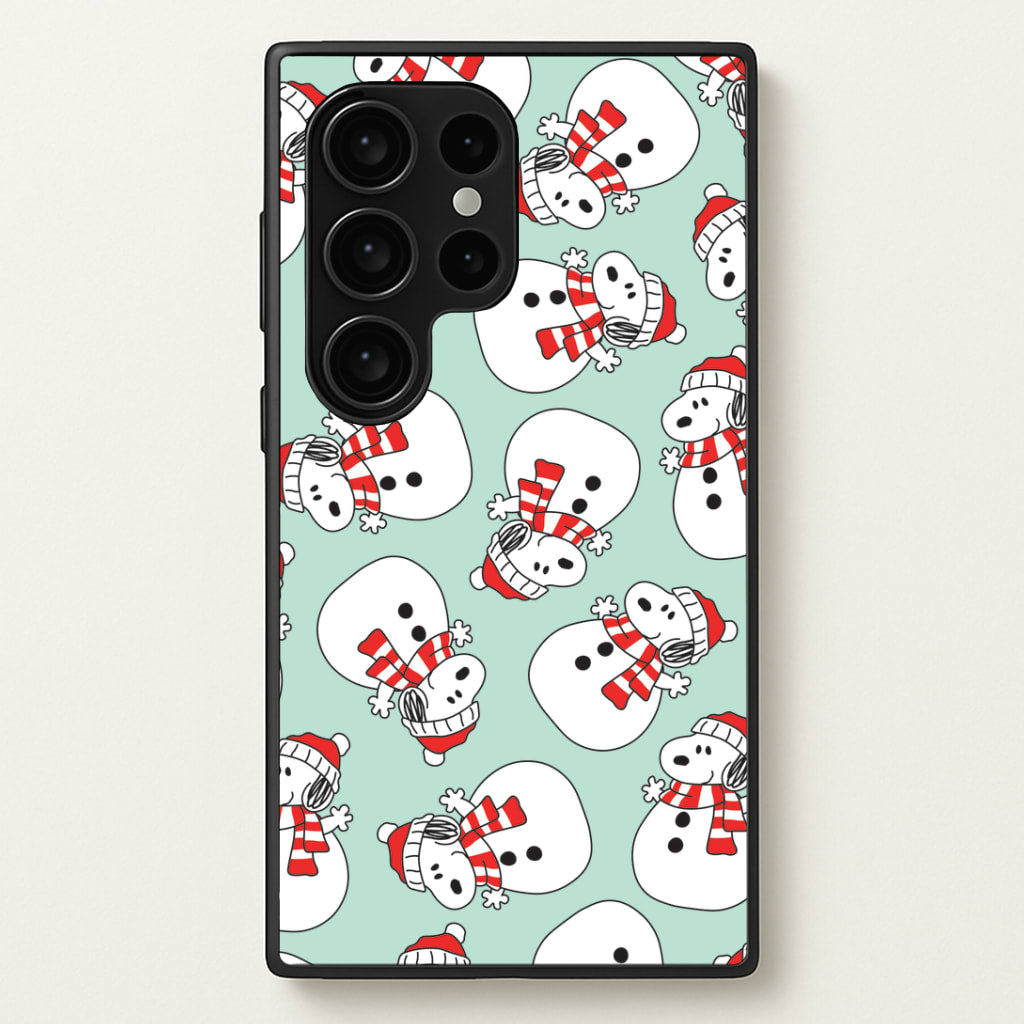 Cartoon Beagle Snowman Pattern Galaxy S24 Ultra Case