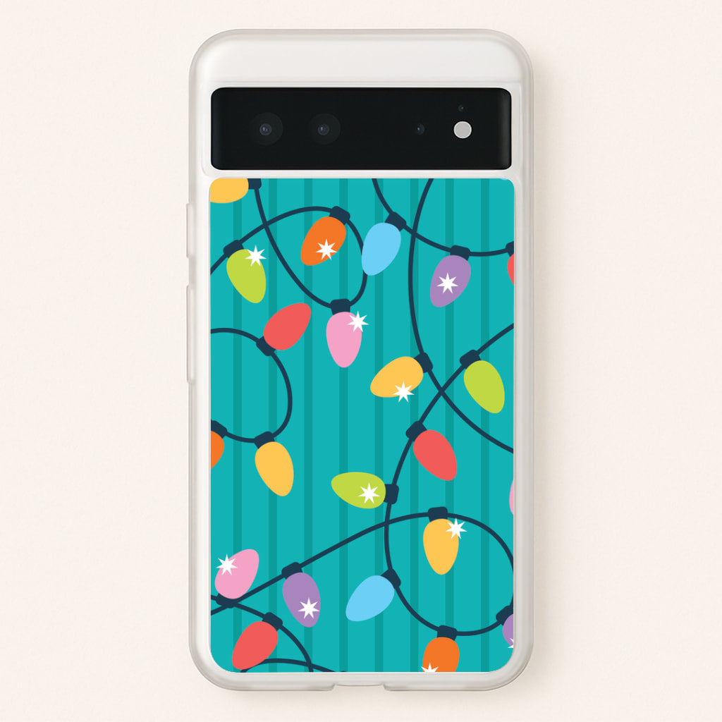 Funky Christmas Lights Pattern Google Pixel 6 Case