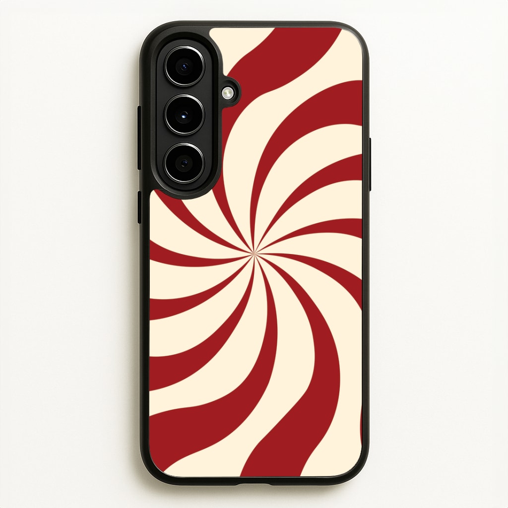 Peppermint Swirl Pattern Galaxy A56 Case