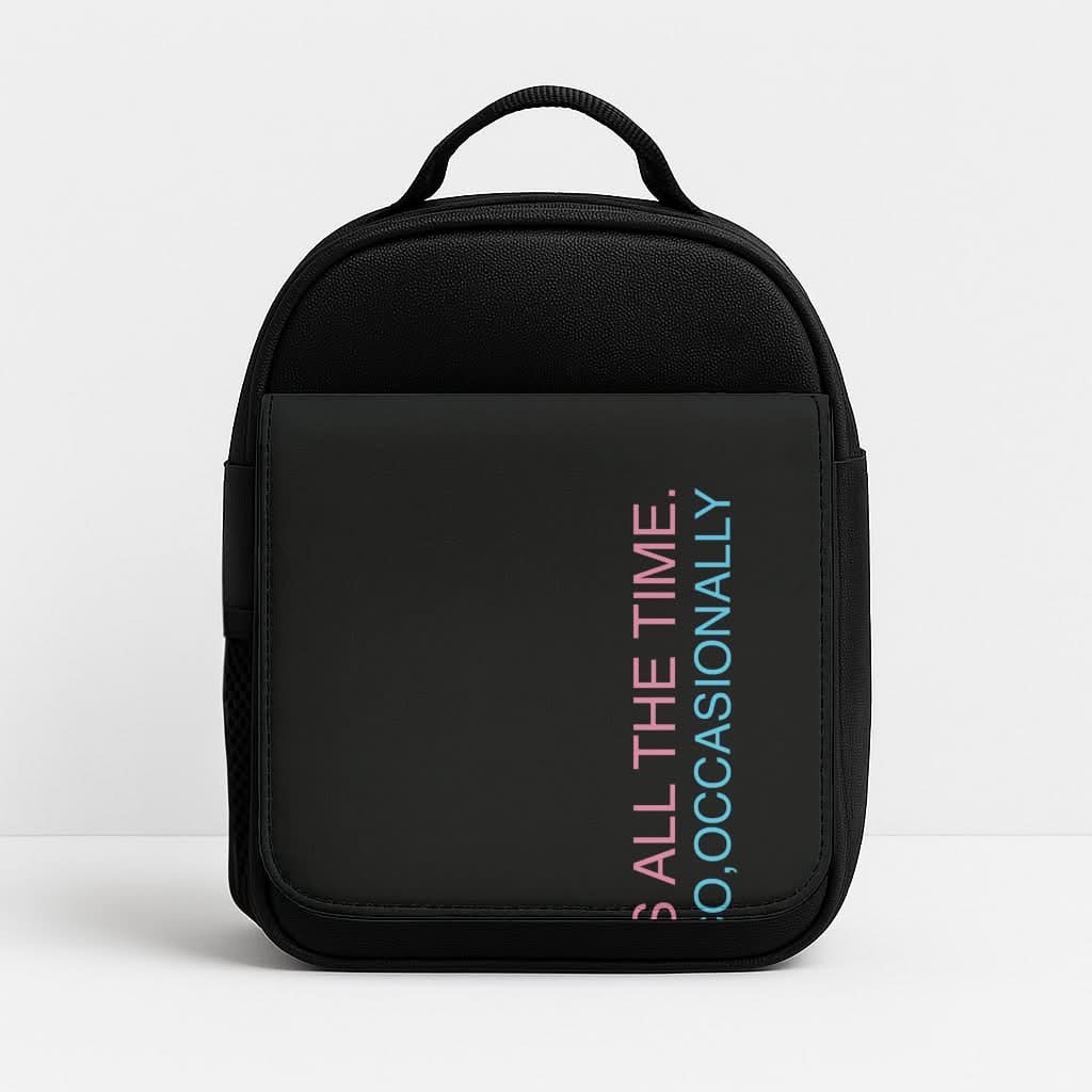 Disco Occasionally Text Insulated Lunch Bag