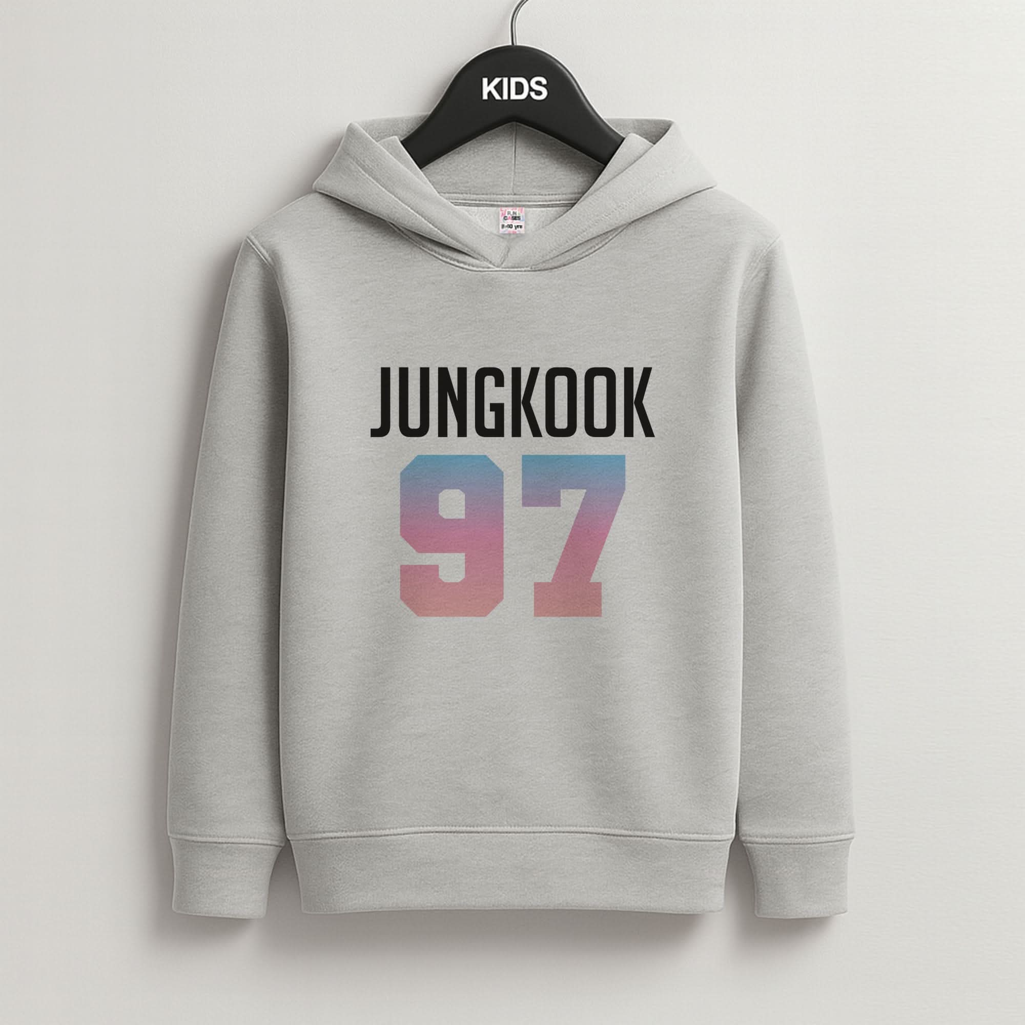 Jungkook 97 Grey Kids Hoodie