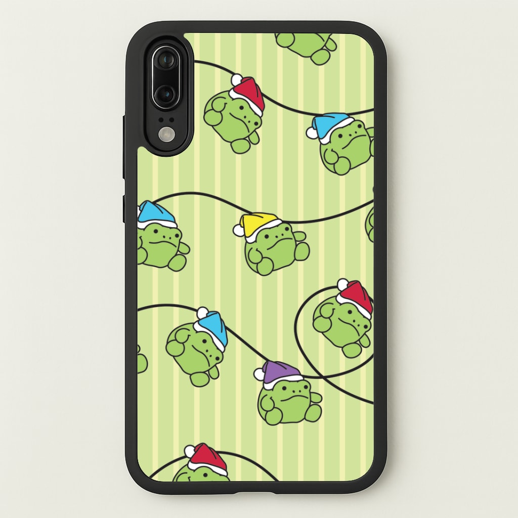 Christmas Frog Plush Fairylights Pattern Huawei P20 Case