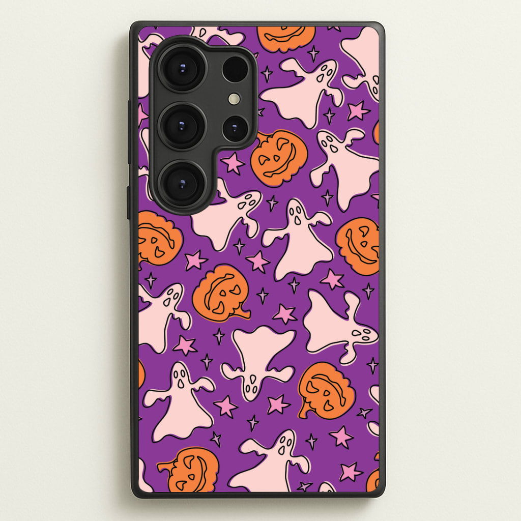 Abstract Halloween Pattern Galaxy S25 Ultra Case