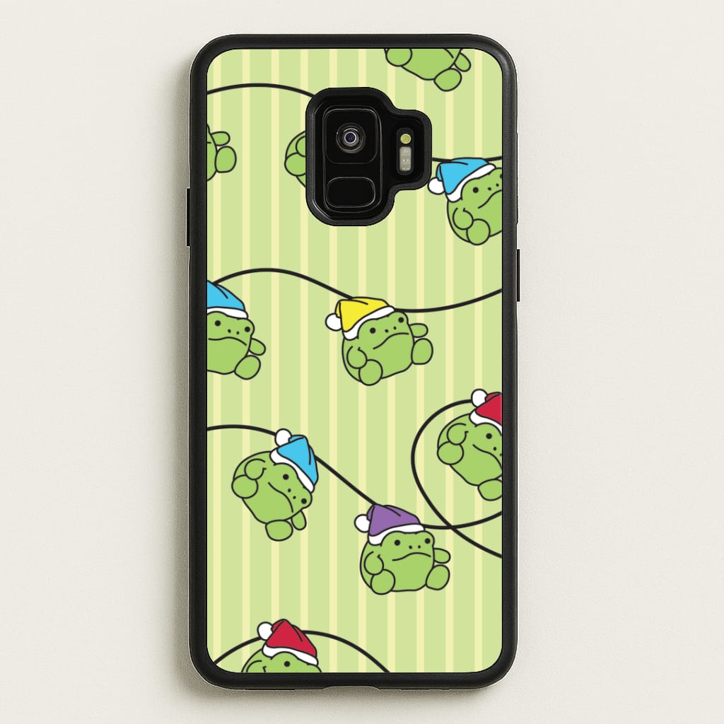 Christmas Frog Plush Fairylights Pattern Galaxy S9 Case