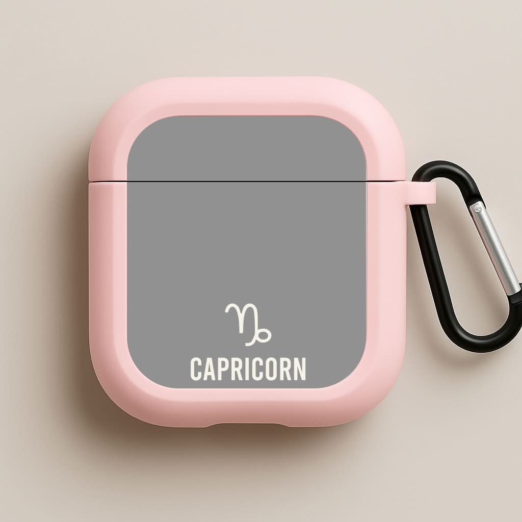 Capricorn Pastel Zodiac Pink AirPods Case