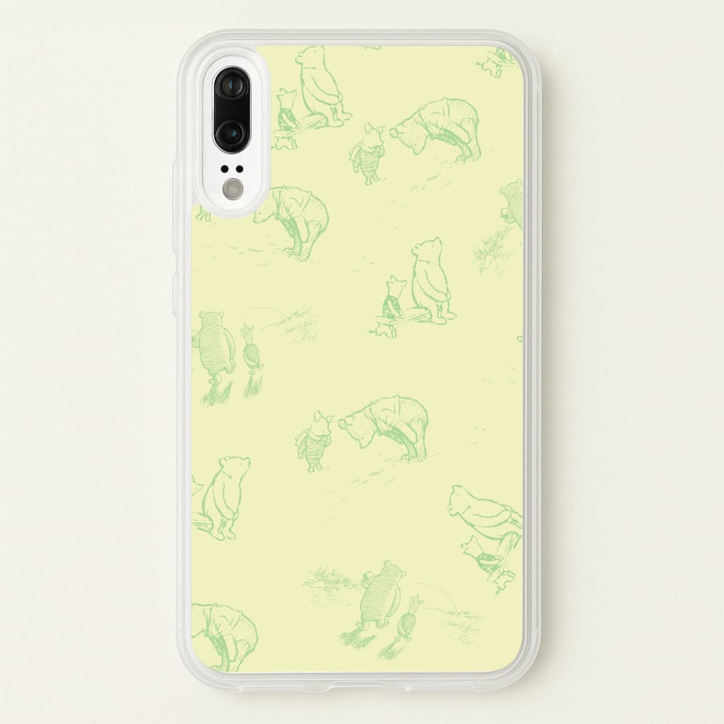 Sketched Winnie Pattern Huawei P20 Case