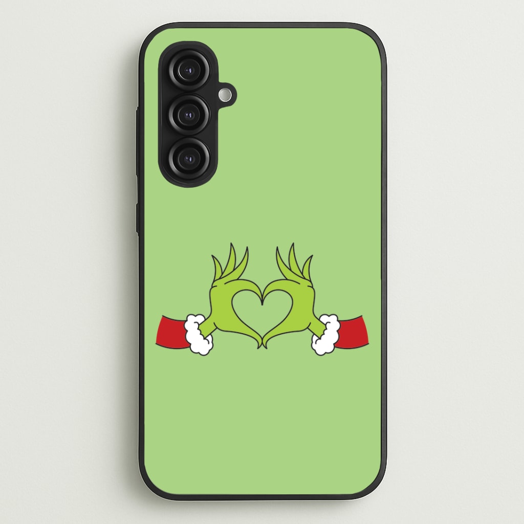 Christmas Green Heart Galaxy S23FE Case