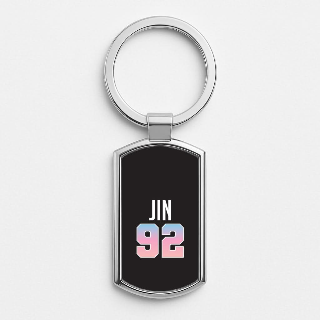 Jin 92 Silver Metal Keyring