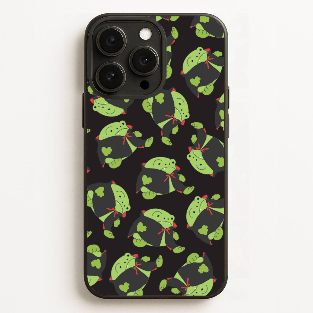 Vampire Frog Pattern - Halloween iPhone 16 Pro Case