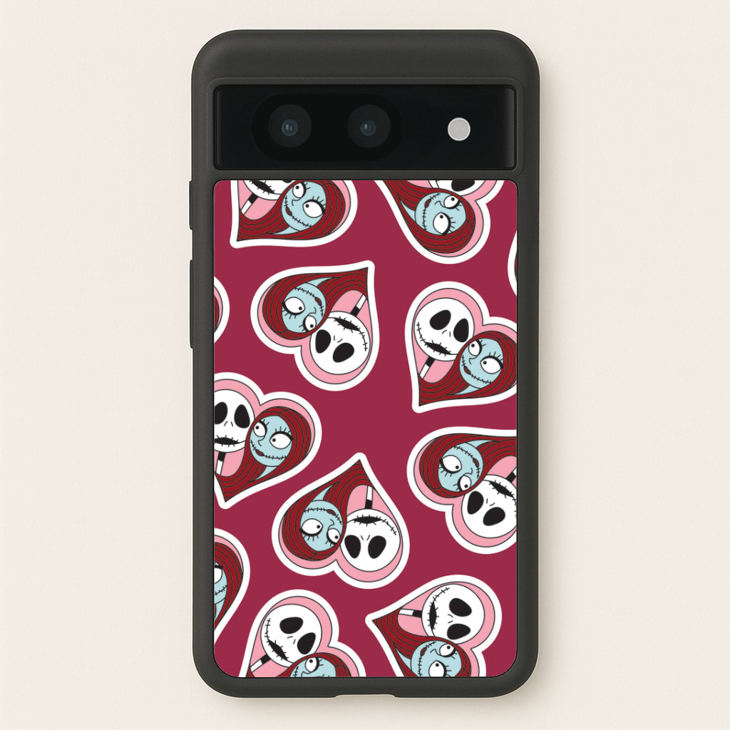J And S Heart Pattern Google Pixel 8a Case