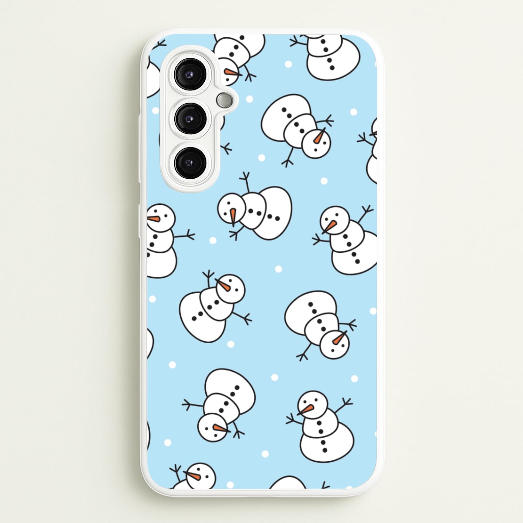 Cartoon Snowmen Pattern Galaxy A14 Case