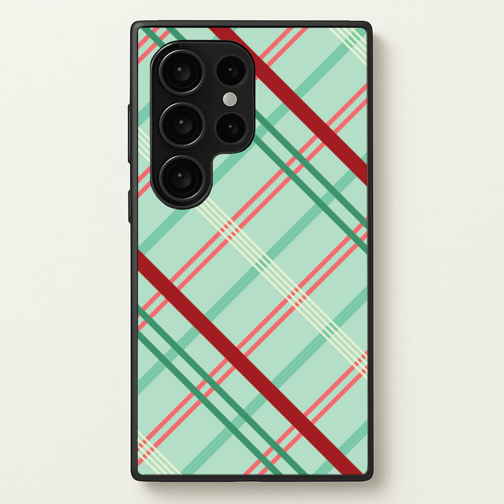 Pastel Tartan Christmas Pattern Galaxy S24 Ultra Case