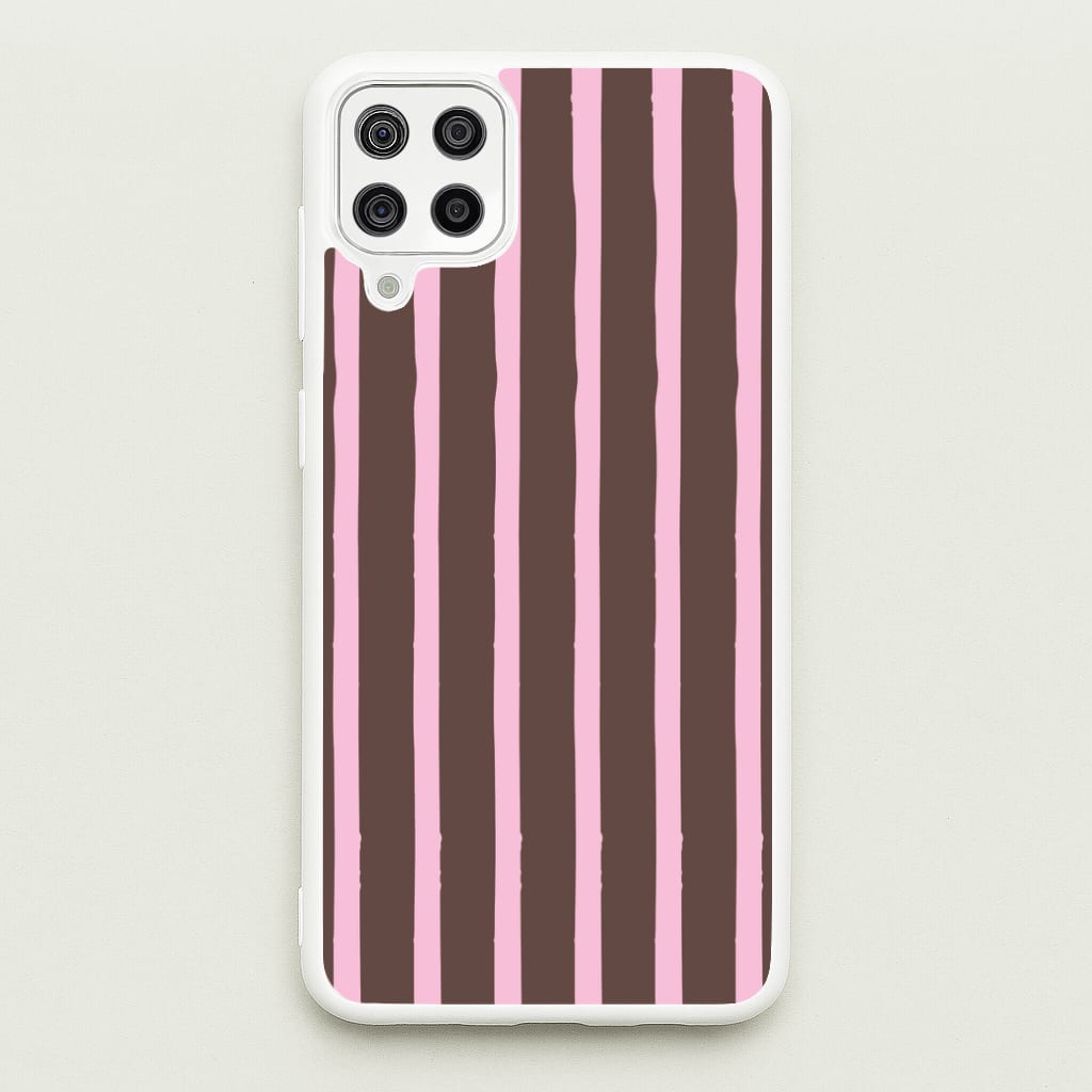 Chocolate & Strawberry Stripes Galaxy A12 Case