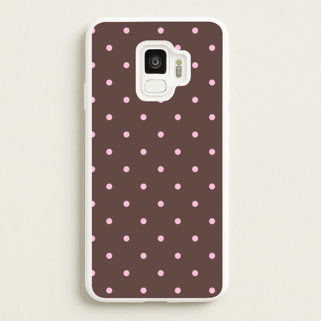 Chocolate & Strawberry Polka Dots Galaxy S9 Case