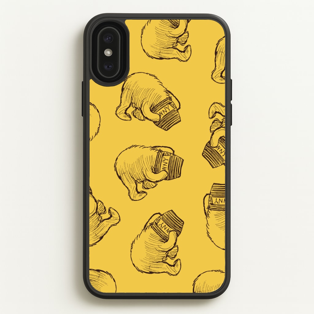Winnie Honey Pot Pattern iPhone XS Max Case