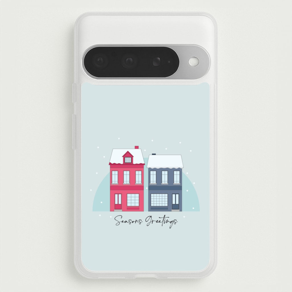 Seasons Greetings Winter Townhouses Google Pixel 10 Pro XL Case