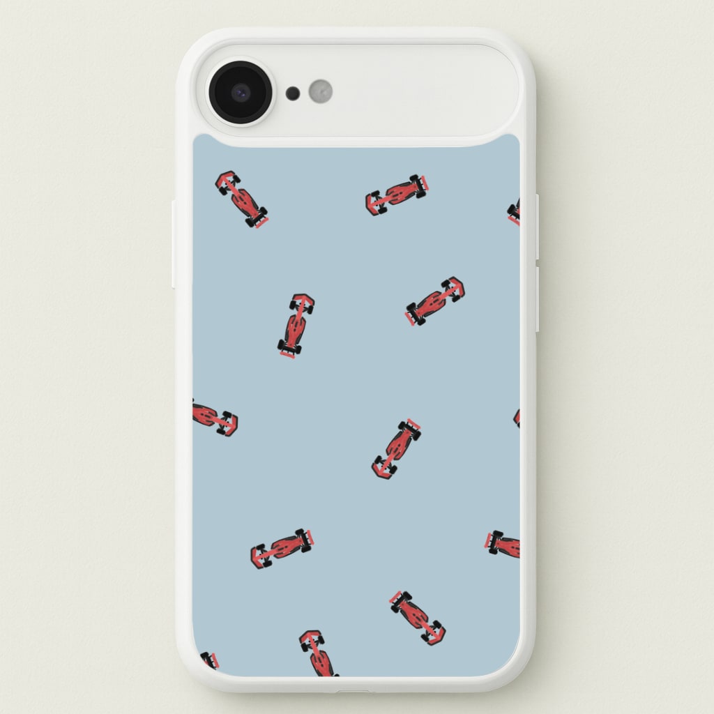 Race Cars Pattern Blue iPhone 17 Air Case