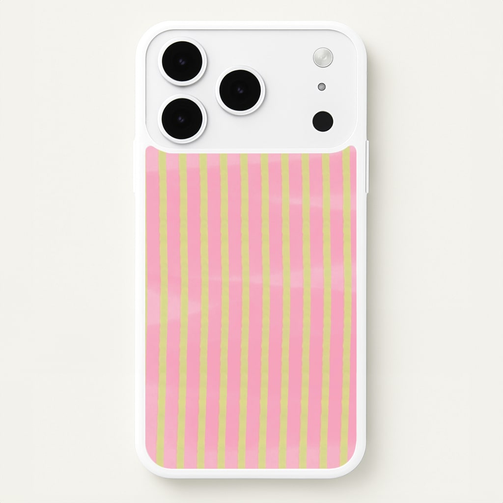 Pink Meadow Stripes iPhone 17 Pro Max Case