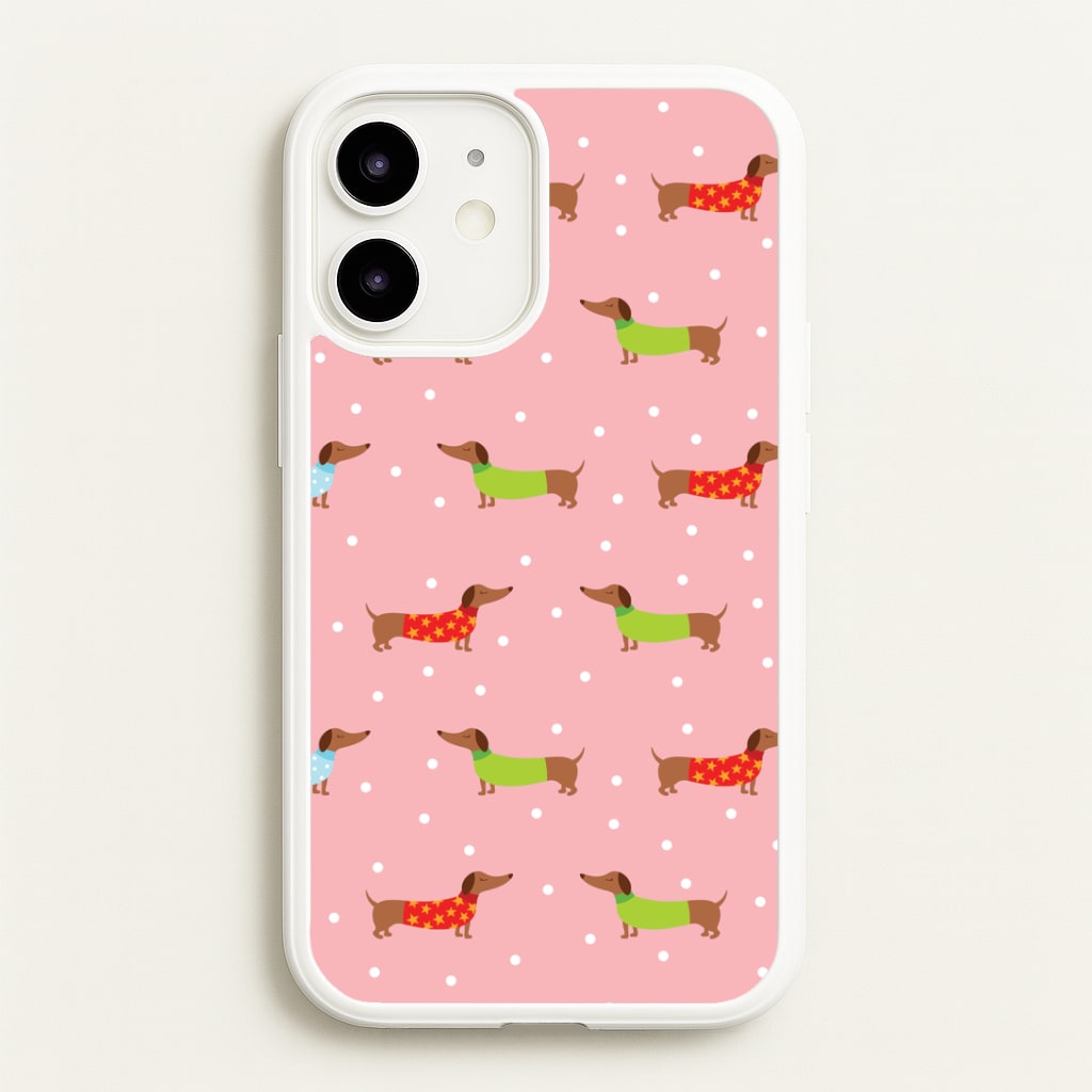Christmas Jumpers Dachshund Pattern iPhone 12 Mini Case