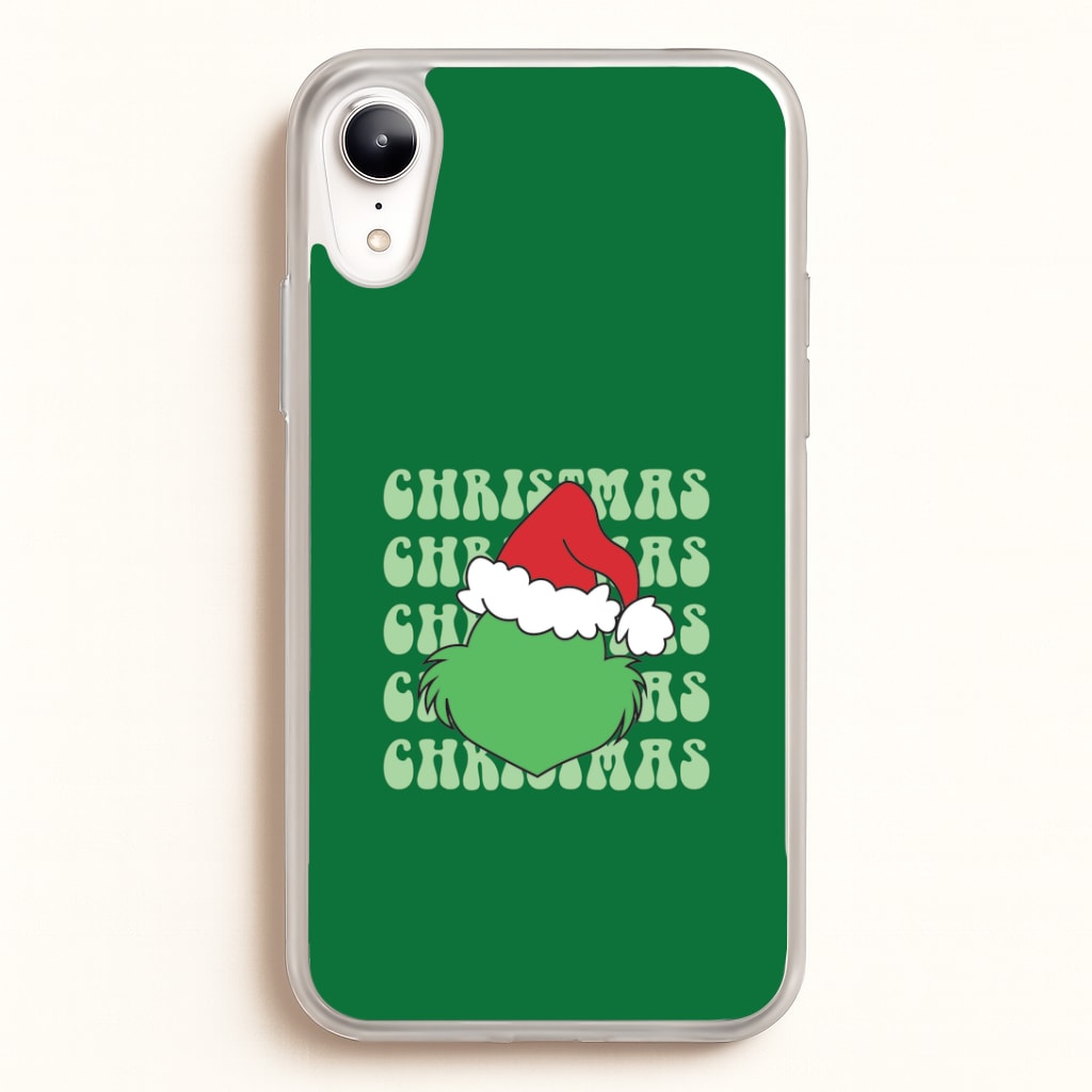 Green Creature Christmas iPhone XR Case
