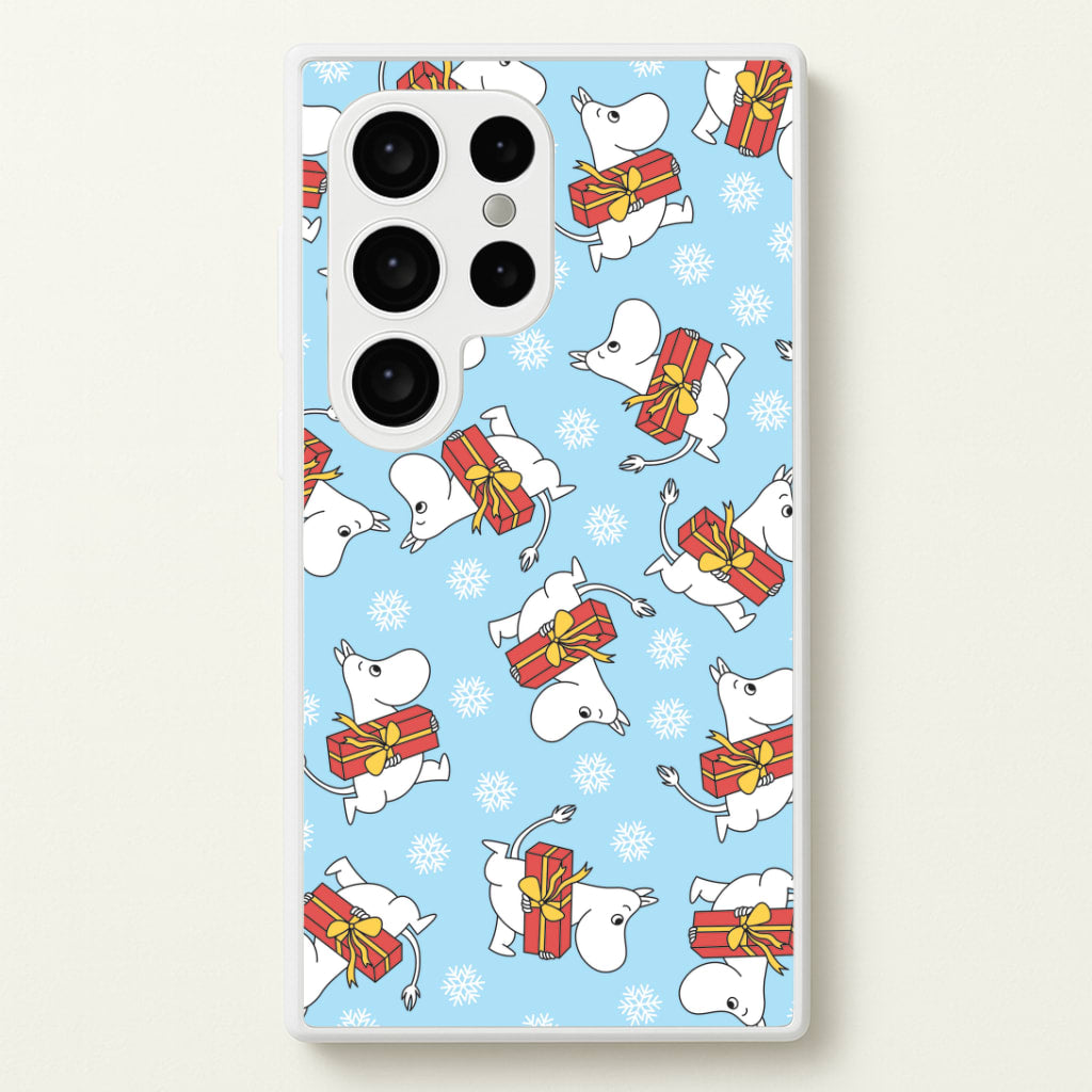 Present And Snowflakes Moom Pattern Galaxy S24 Ultra Case