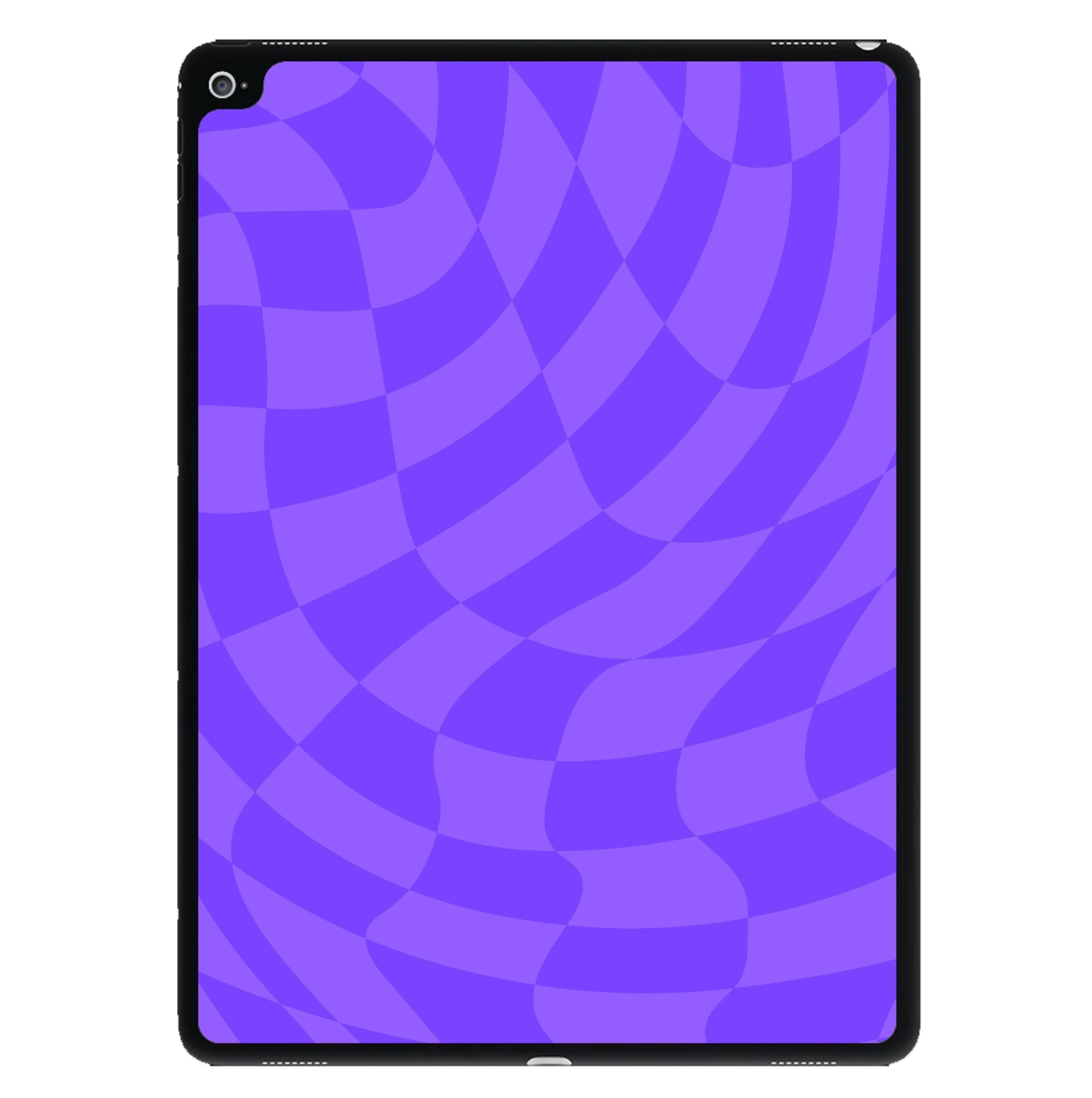 Purple Trippy Checkerboard Pattern iPad Case