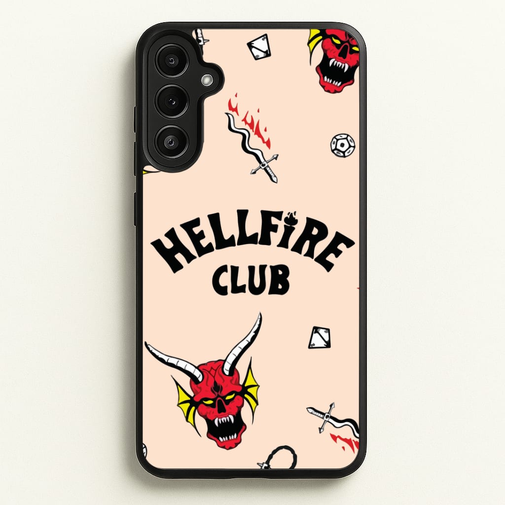 Hellfire Club Icons Collage Peach Galaxy A36 Case