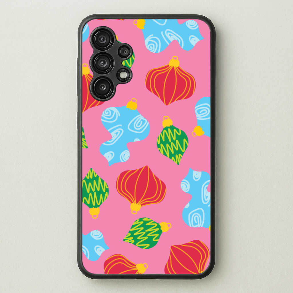 Abstract Christmas Baubles Pattern Galaxy A13 Case
