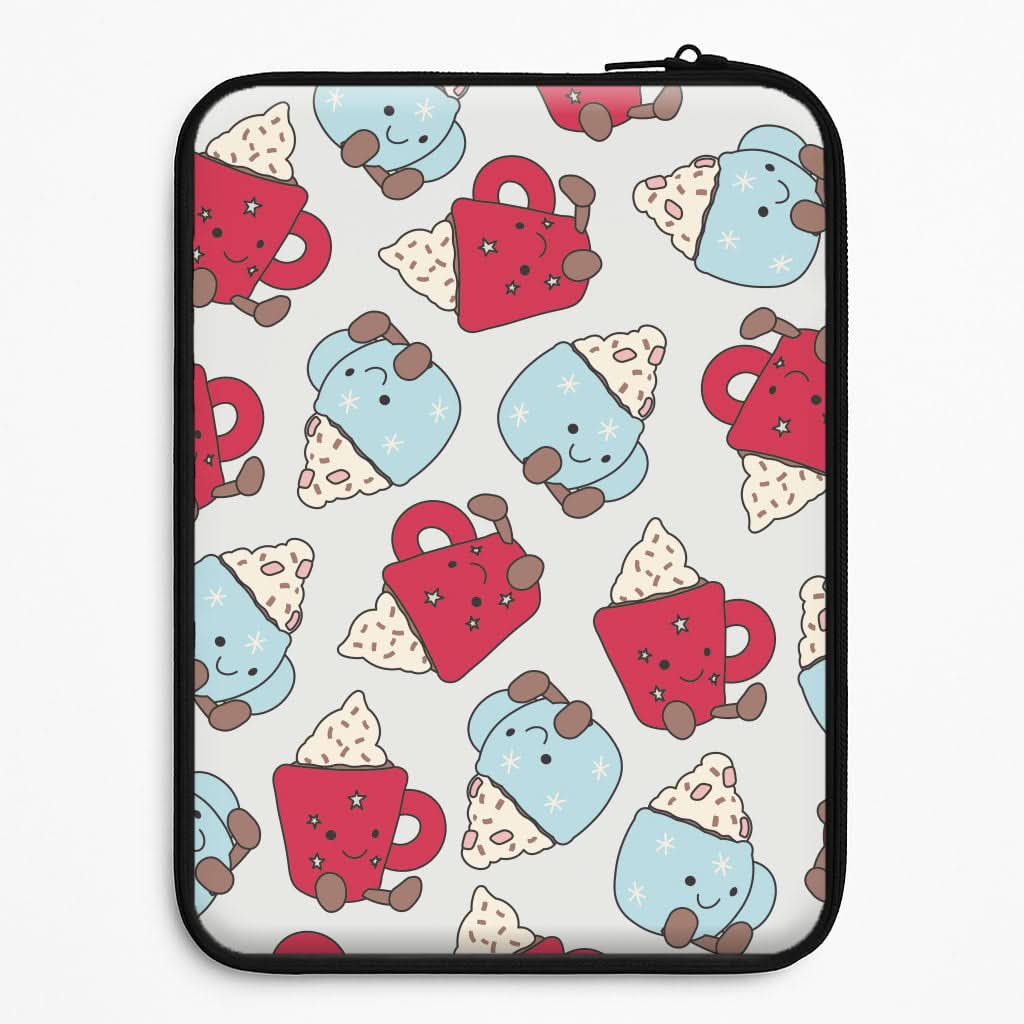 Christmas Drinks Plushies Pattern Laptop Sleeve