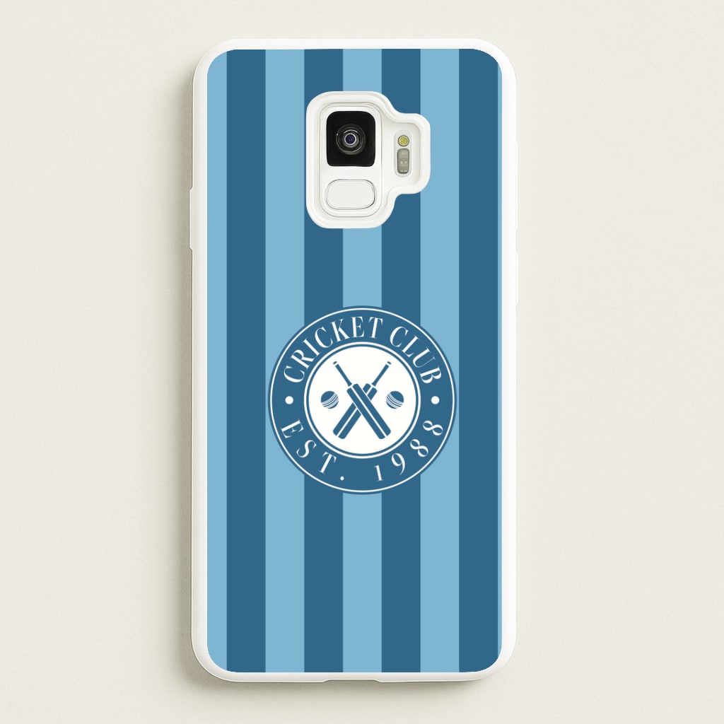 Stripey Cricket Badge Galaxy S9 Case