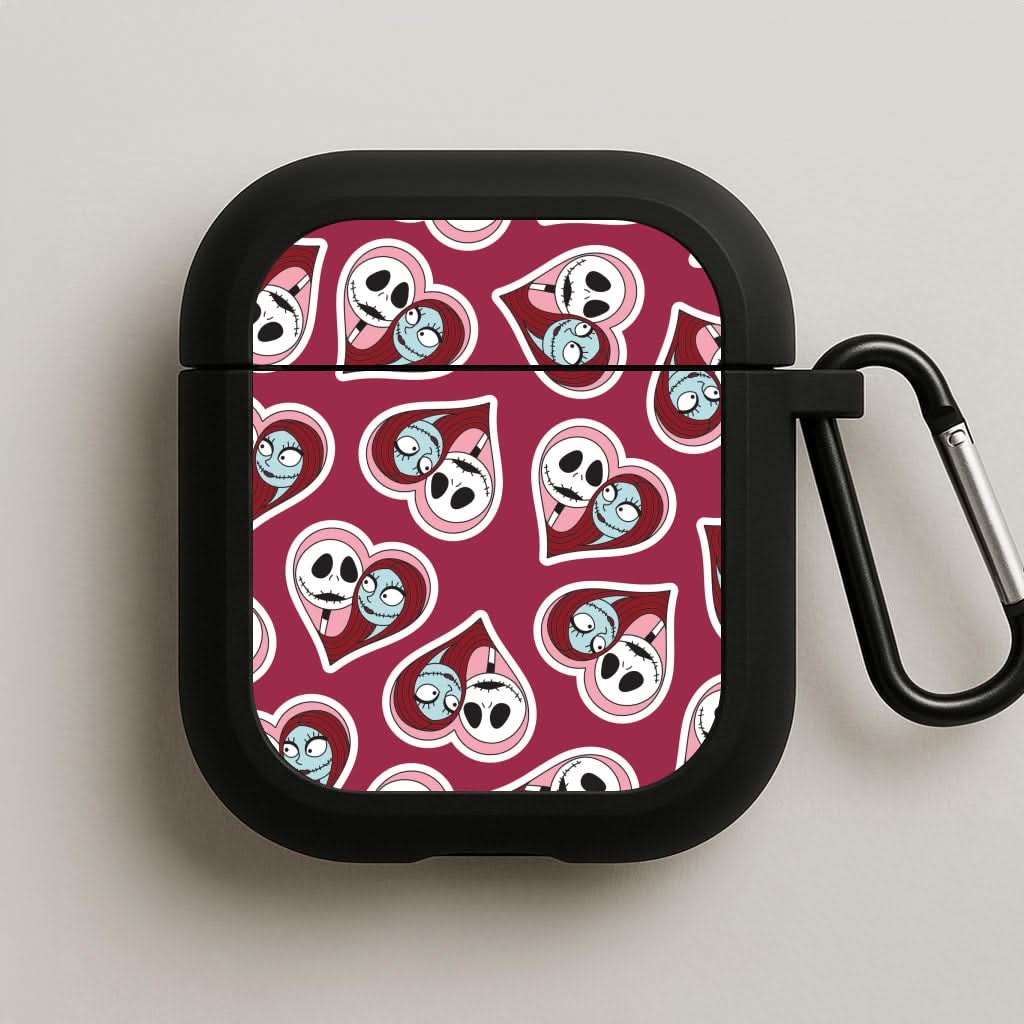 J And S Heart Pattern AirPods Case