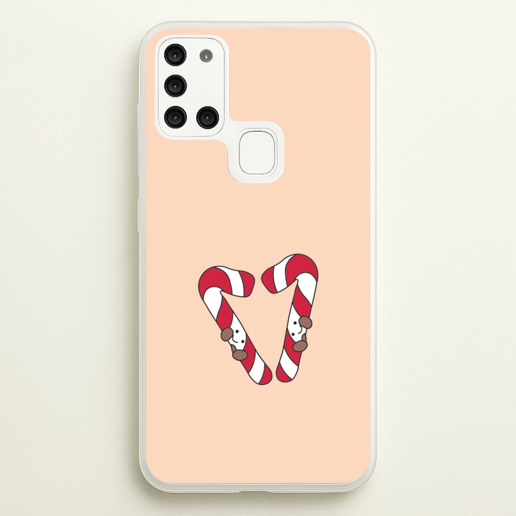 Christmas Candycane Plushies Galaxy A21s Case