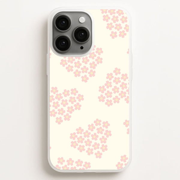 Flower Hearts Pattern Phone Case for Apple iPhone, Samsung Galaxy, Huawei and Google Pixel