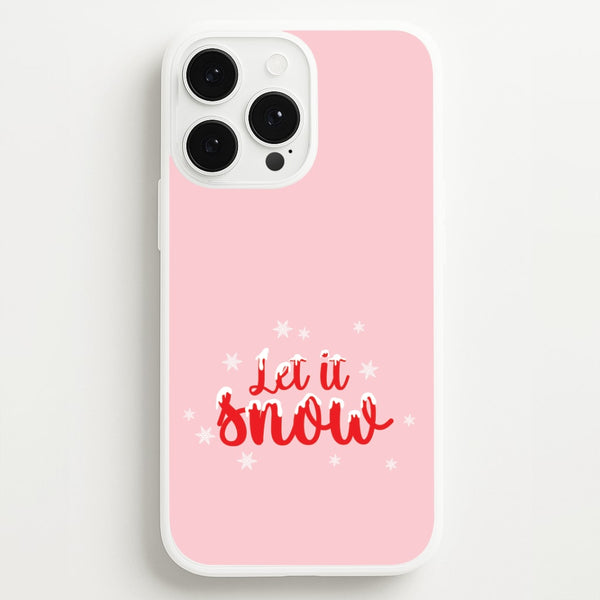 Let It Snow Snowflakes iPhone 13 Pro Max Case